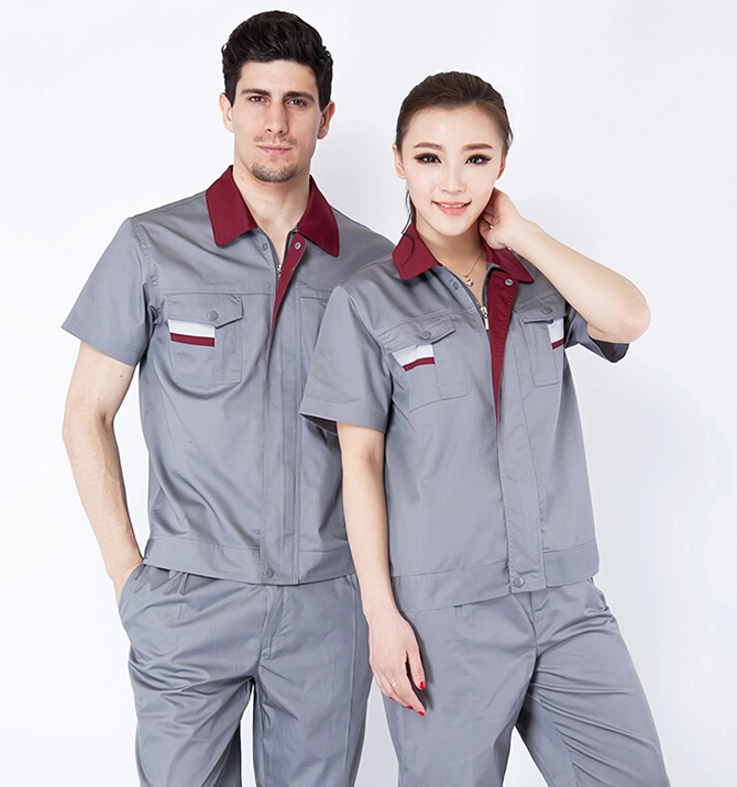 夏季工廠工作服定做面料